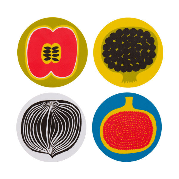 Marimekko Kompotti Coasters x 4