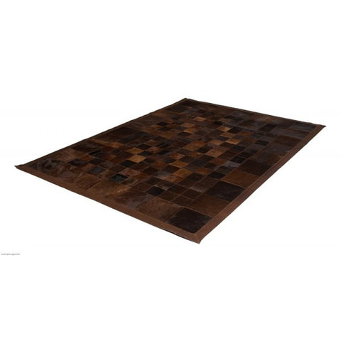 Patchwork Hide Rug - Brown Squares