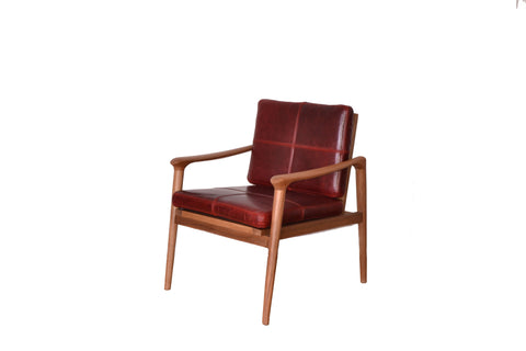 Den Arm Chair Red Leather 62x73x80