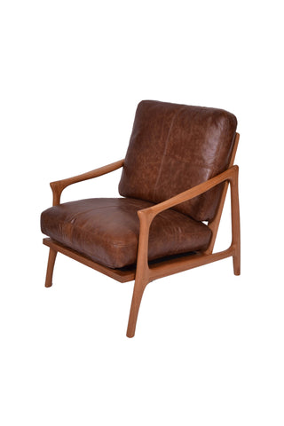 Library Arm Chair Cigar Leather 70x85x83