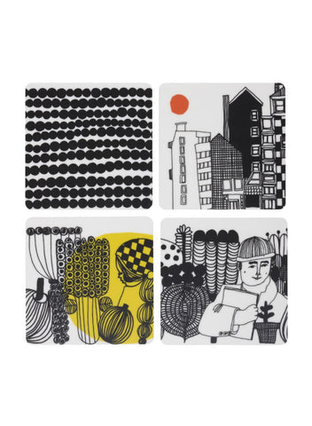 Marimekko Siirtolapuutarha Coasters x 4