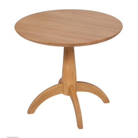 Round Pedestal Coffee Table - Natural Oak