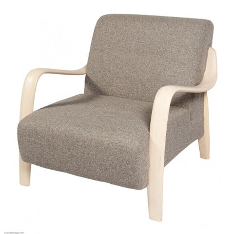 White Ash Arm Chair - Grey