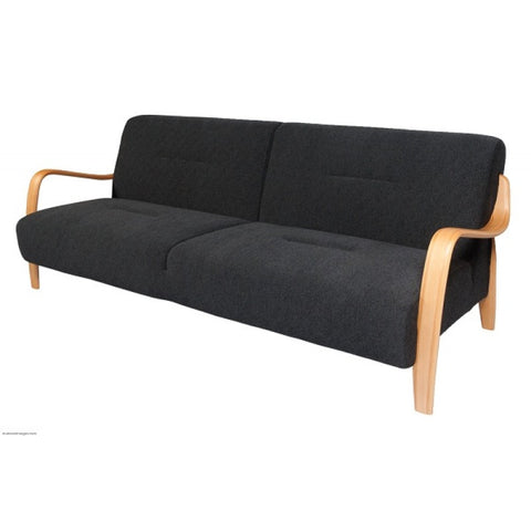 Beech 3 Seater Sofa - Charcoal