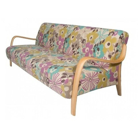 Beech 3 Seater Sofa - Floral