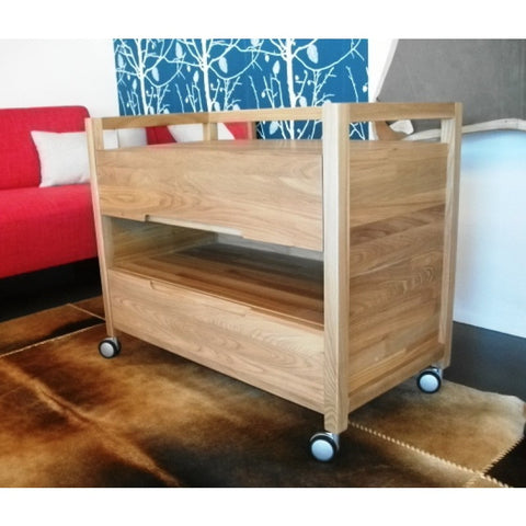 Elm Trolley with Drawers